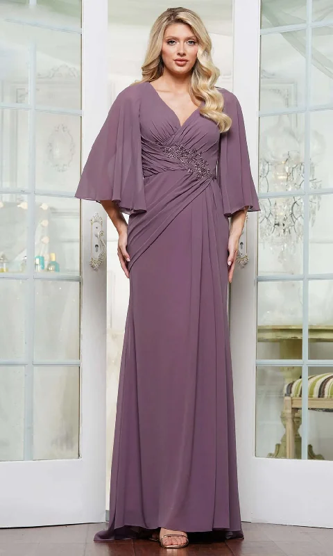 Final Markdown Rina Di Montella RD3125 - Ruched Chiffon Evening Dress
