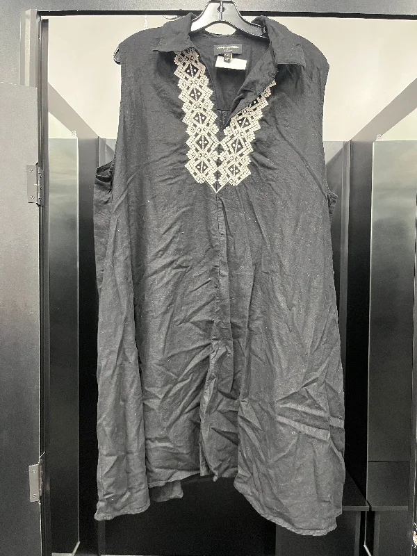 Price Drop Black Dress Casual Midi Banana Republic O, Size Xxl