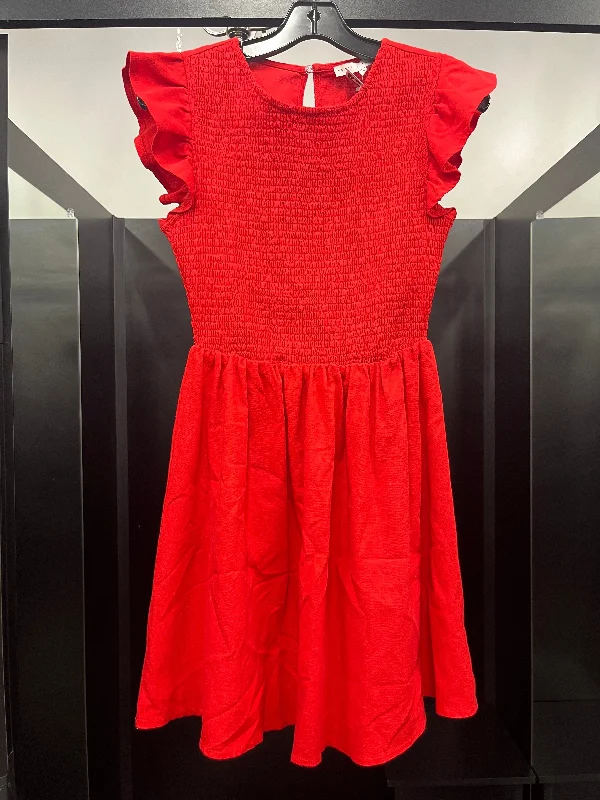 Year-End Clearance Red Dress Casual Maxi English Factory, Size Xs