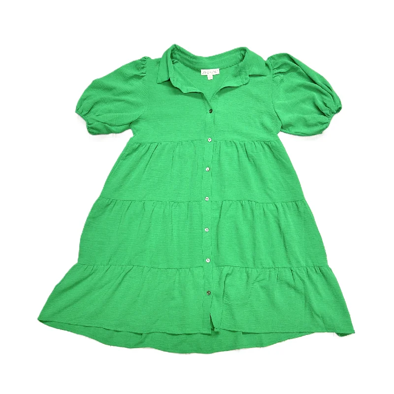 Blowout Deals Green Dress Casual Short By She + Sky, Size: M