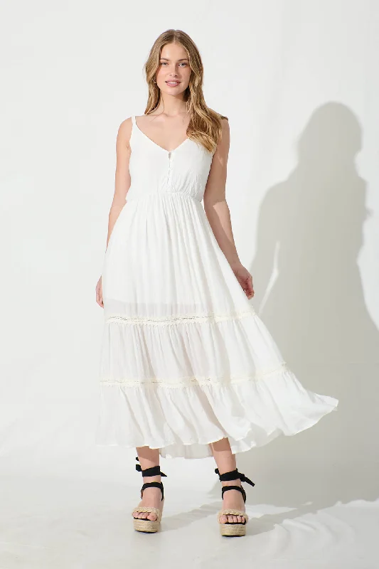 Stock Clearance Romilly Maxi Sundress in White