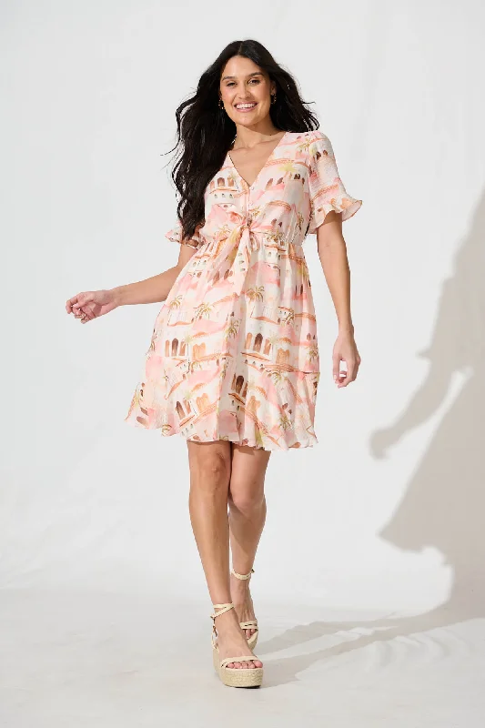 Best Bargains Bonsoir Dress in Blush Multi Print