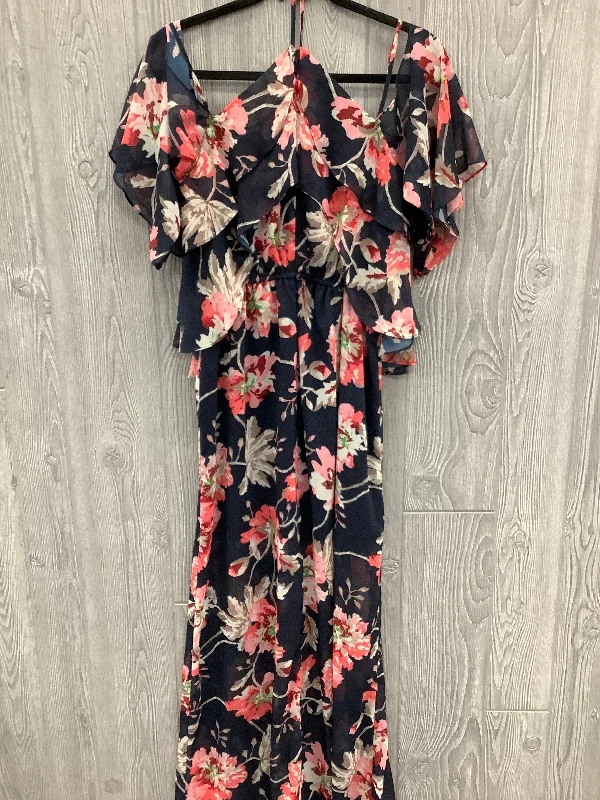 Act Fast Floral Print Dress Casual Maxi Xoxo, Size S