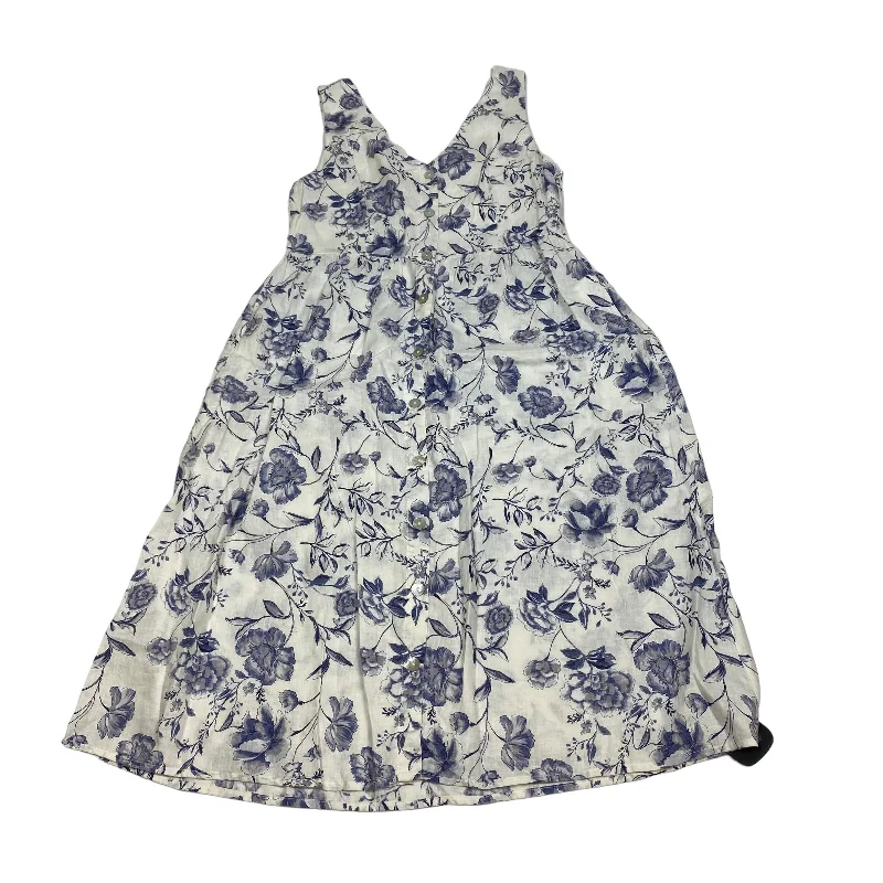 Final Markdown White Dress Casual Midi Cynthia Rowley, Size M