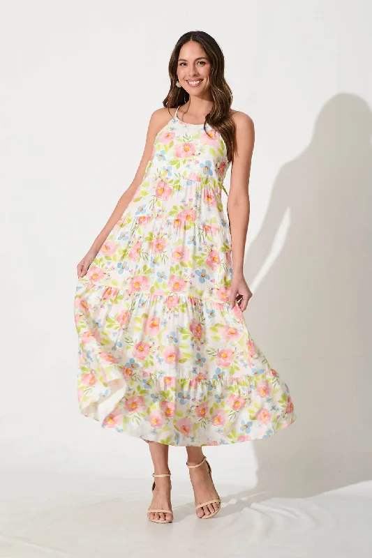 Sale Event Evianna Maxi Sundress In Bright Floral Print