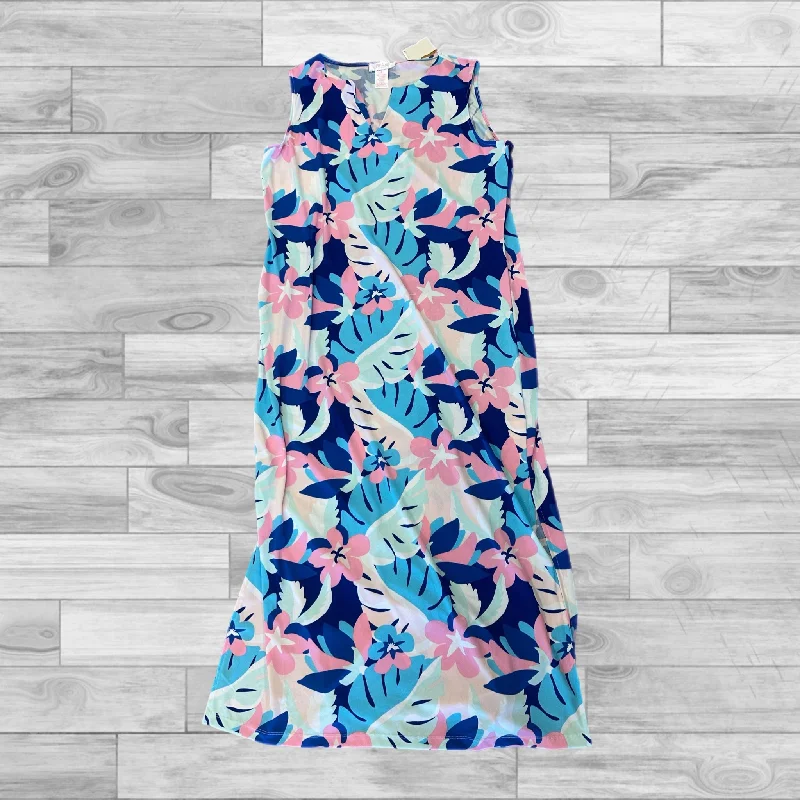 Act Now Multi-colored Dress Casual Maxi Clothes Mentor, Size L