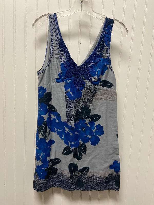 Quick Sale Black & Blue Dress Casual Short Free People, Size 8