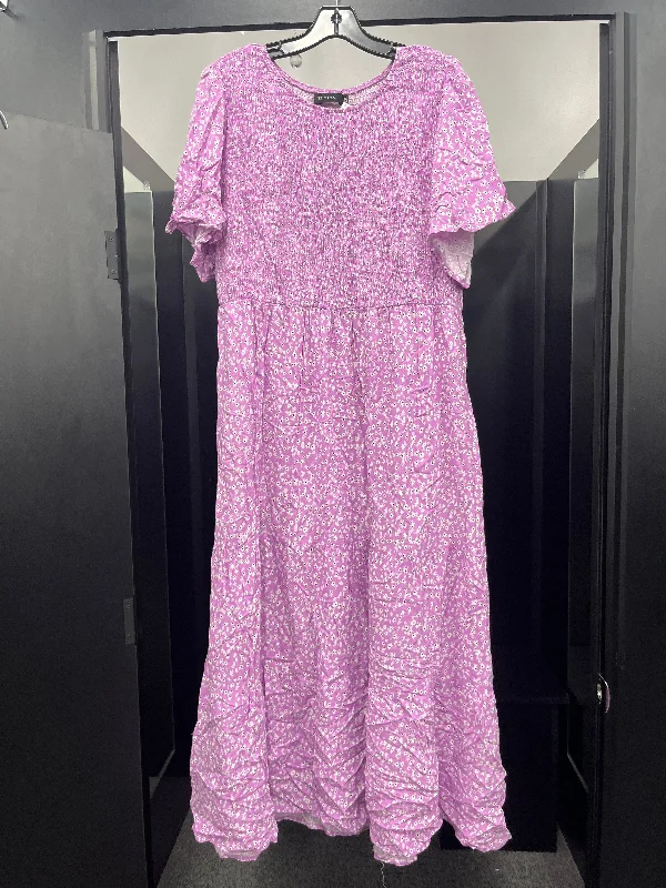 Get It Before It’s Gone Purple Dress Casual Maxi Clothes Mentor, Size Xxl
