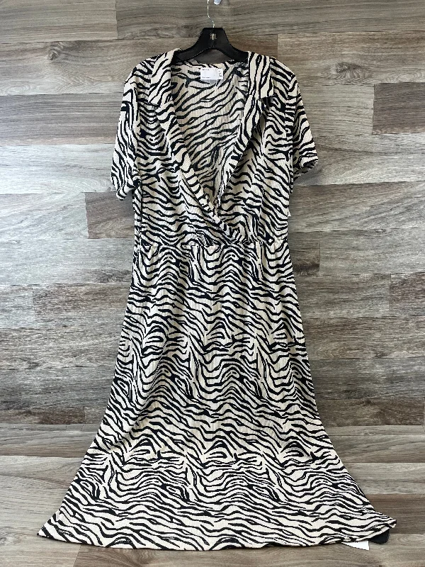 Act Fast Zebra Print Dress Casual Maxi Asos, Size Xxl