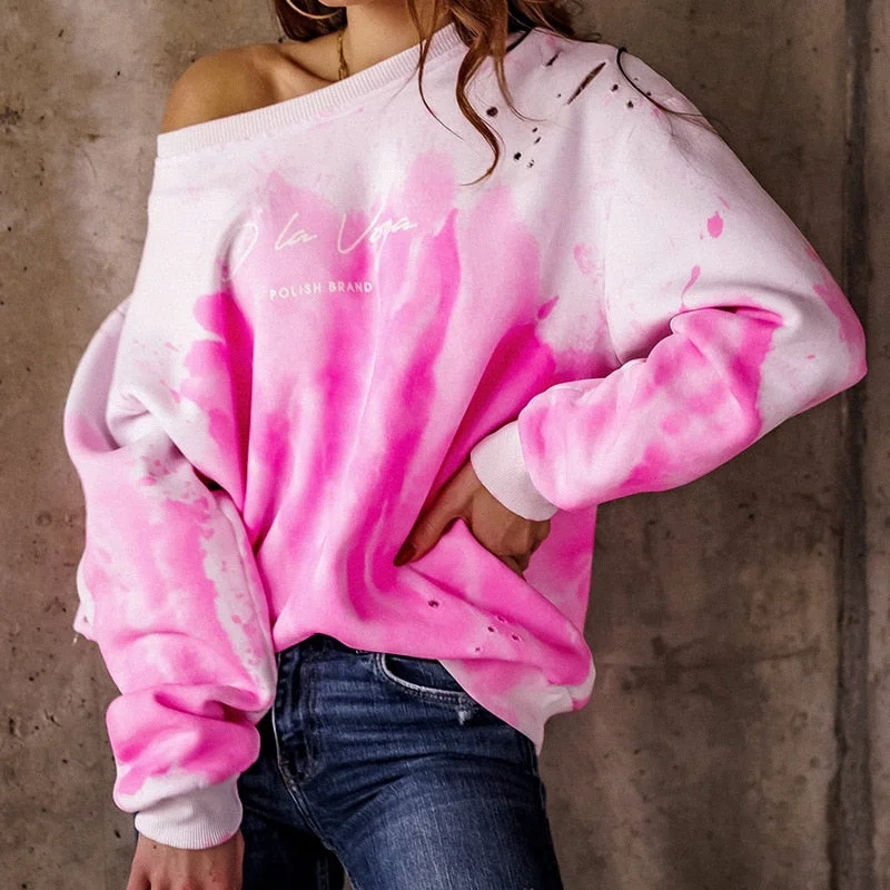 Early Access Graduation Gift Autumn Loose Tie Dye Print Sweatshirts O Neck Women Winter Casual Long Sleeve Letter Top Sport Streetwear Female Sweatshirt Early Access Graduation Gift Autumn Loose Tie Dye Print Sweatshirts O Neck Women Winter Casual Long Sleeve Letter Top Sport Streetwear Female Sweatshirt