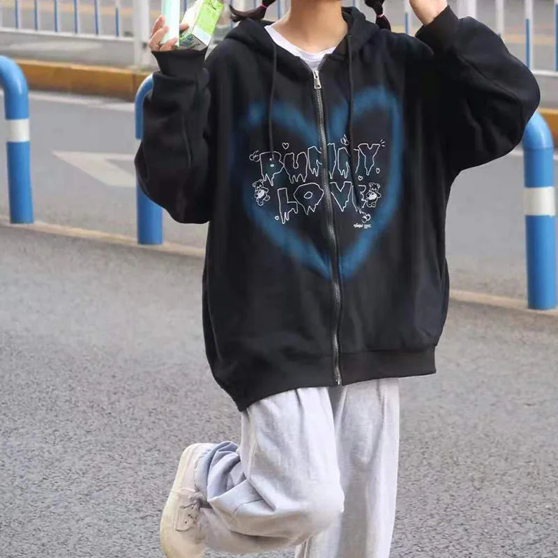 Act Fast Christmas Gift Women Hip Hop Sweatshirts Y2k Hoodie Jacket Cute Anime Graffiti Heart Letter Bear Print Coat Autumn Harajuku Hoodie Outwear Act Fast Christmas Gift Women Hip Hop Sweatshirts Y2k Hoodie Jacket Cute Anime Graffiti Heart Letter Bear Print Coat Autumn Harajuku Hoodie Outwear
