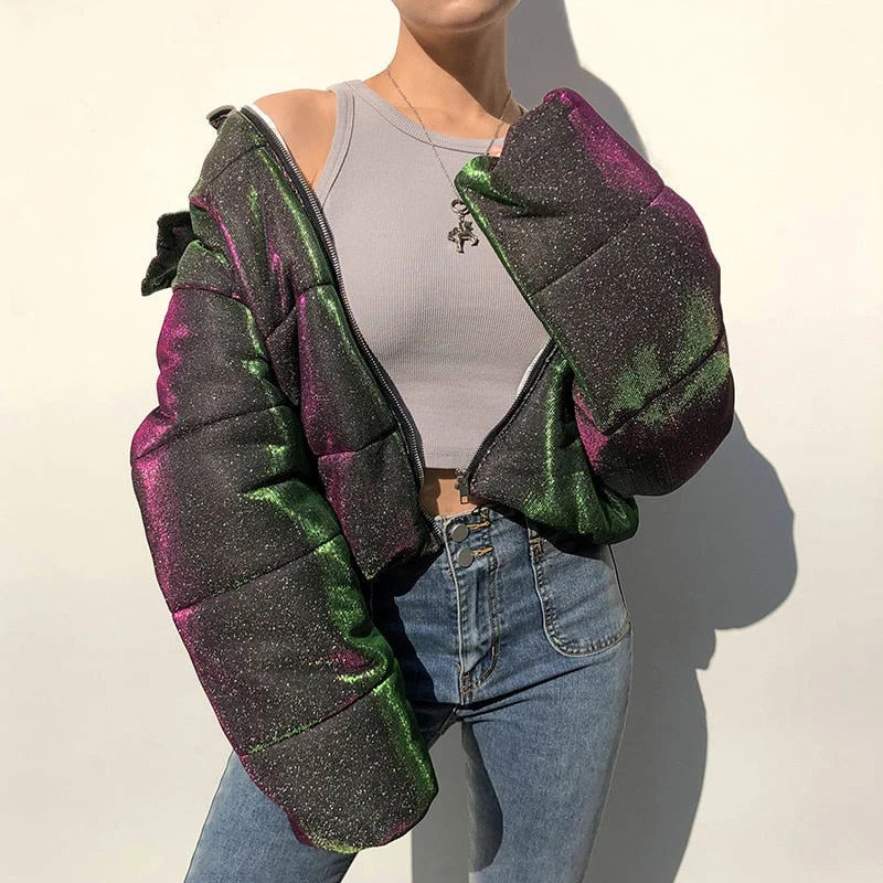 Major Savings HEYounGIRL Glitter Reflective Puffer Jacket Parka Women Autumn Winter Warm Hoodies Bubble Coat Ladies Casual Overcoat Streetwear Major Savings HEYounGIRL Glitter Reflective Puffer Jacket Parka Women Autumn Winter Warm Hoodies Bubble Coat Ladies Casual Overcoat Streetwear