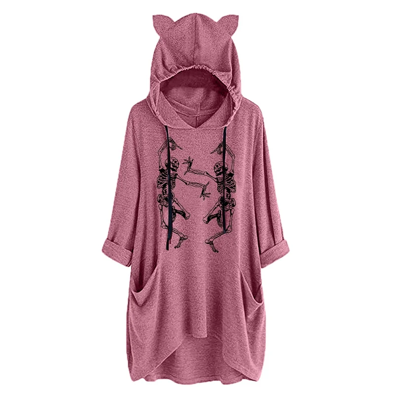 Great Deals Halloween Awakecrm Hoodies Women Loose Long Hoodie Casual Printed Drawstring Pullover Sweatshirts Autumn Winter Baggy Oversized Hoodie Great Deals Halloween Awakecrm Hoodies Women Loose Long Hoodie Casual Printed Drawstring Pullover Sweatshirts Autumn Winter Baggy Oversized Hoodie
