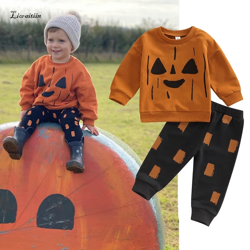Final Clearance Halloween Awakecrm Lioraitiin 0-4Years Toddler Baby Girl Boy 2Pcs Autumn Halloween Clothing Long Sleeve Pumpkin Printed Sweatshirts Pant Final Clearance Halloween Awakecrm Lioraitiin 0-4Years Toddler Baby Girl Boy 2Pcs Autumn Halloween Clothing Long Sleeve Pumpkin Printed Sweatshirts Pant