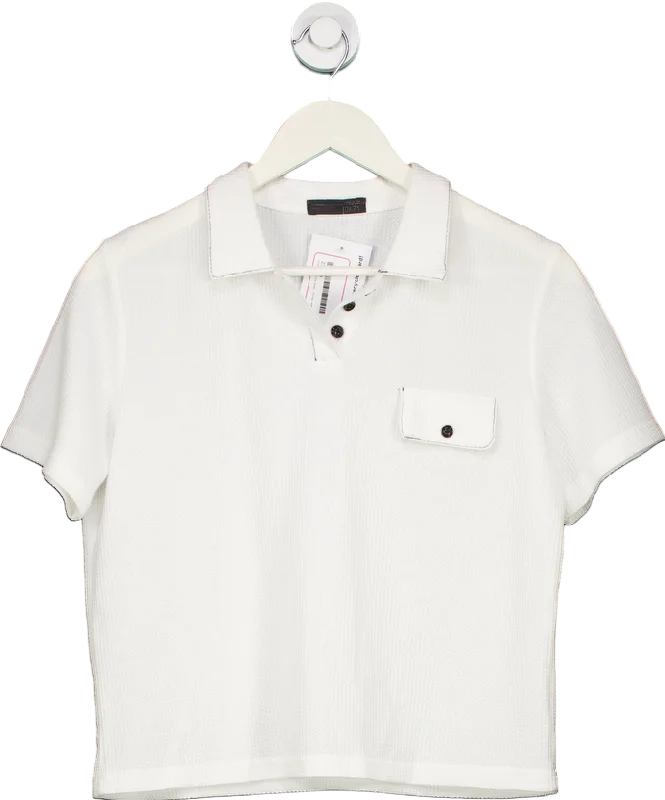 Markdowns Dazy White Short Sleeve Polo Shirt