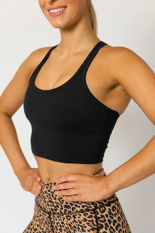 Midnight Madness Deezi Active Extended Crop - Black