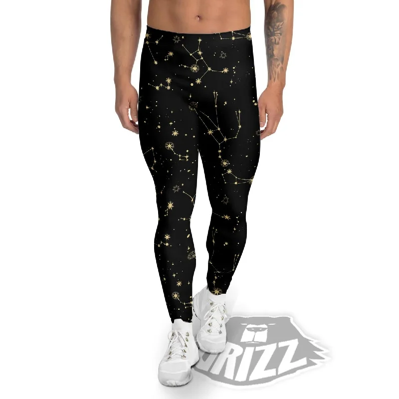Exclusive Deal Sky Star Print Pattern Men's Leggings