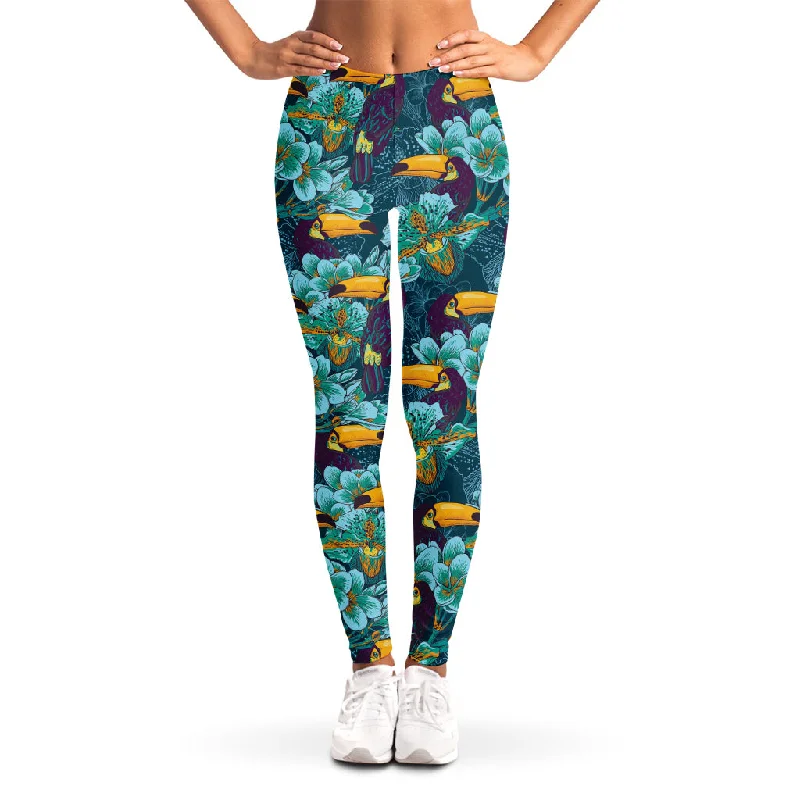 Loyalty Reward Vintage Toucan Pattern Print Women's Leggings