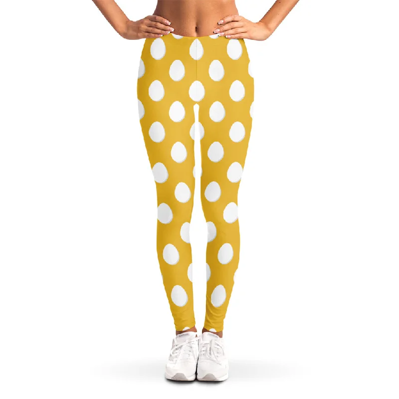 Grand Opening Sale Yellow Eggs Pattern Print Women's Leggings