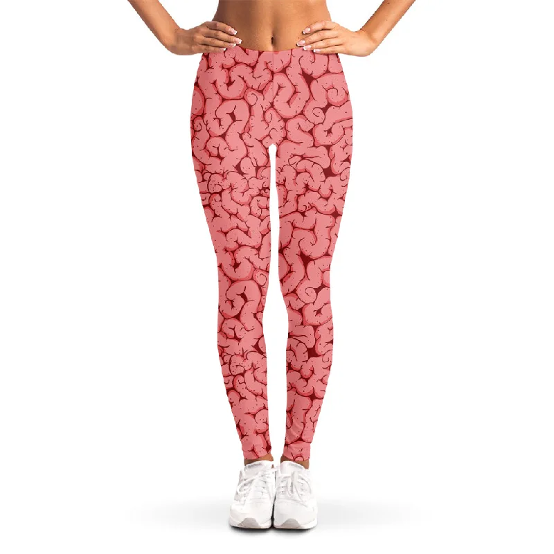 Can't Miss Zombie Brain Print Women's Leggings