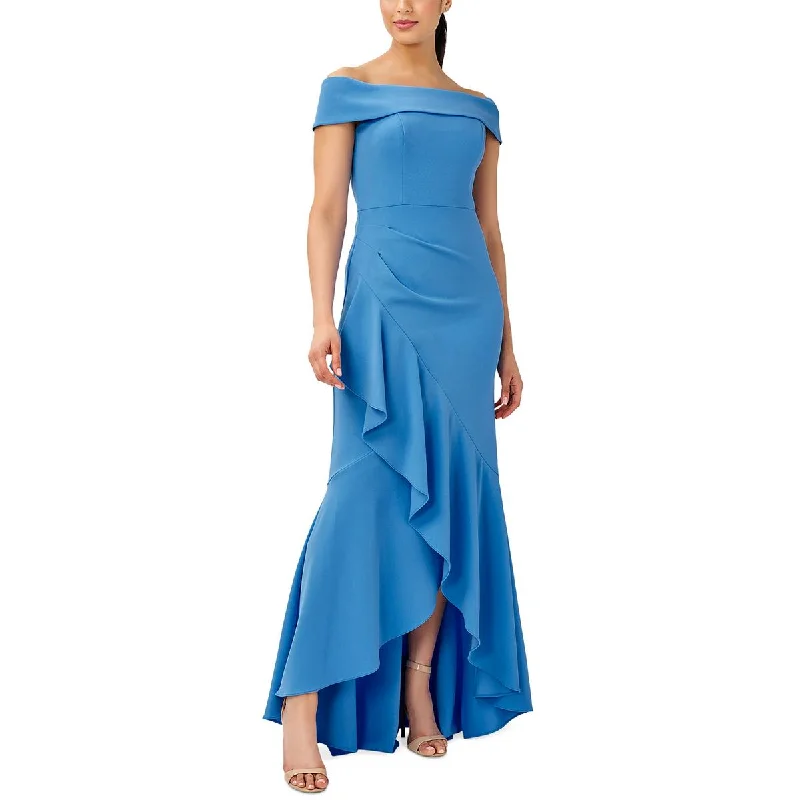 Bargain Prices Adrianna Papell Womens Crepe Off-The-Shoulder Evening Dress