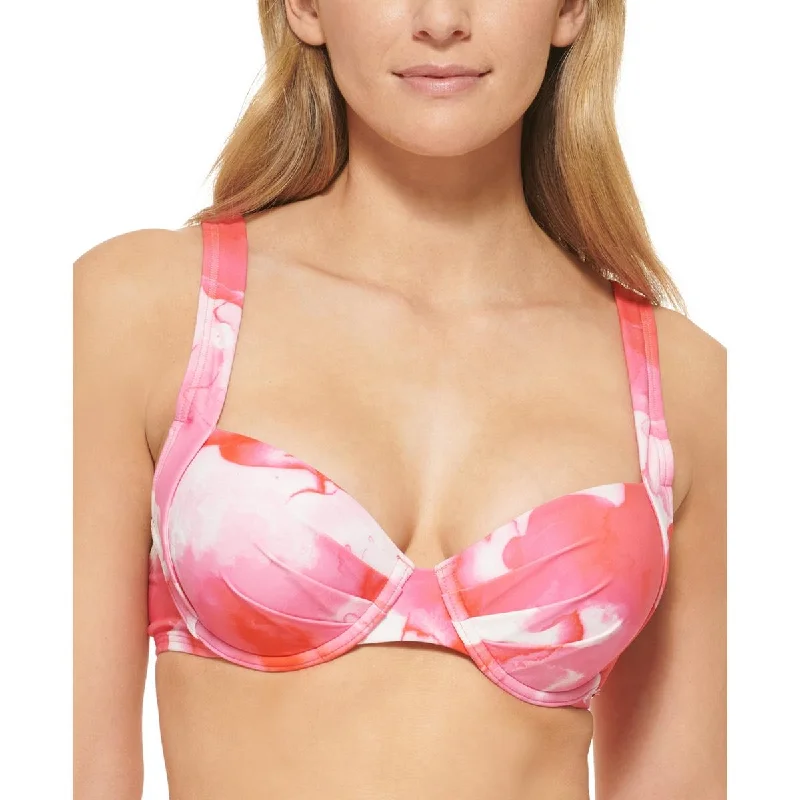 Year-End Sale Calvin Klein Womens Tie Dye Beachwear Bikini Swim top