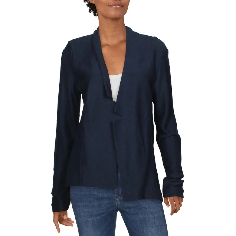 Online Only Nic + Zoe Womens Essence Open Front V-Neck Knit Blazer