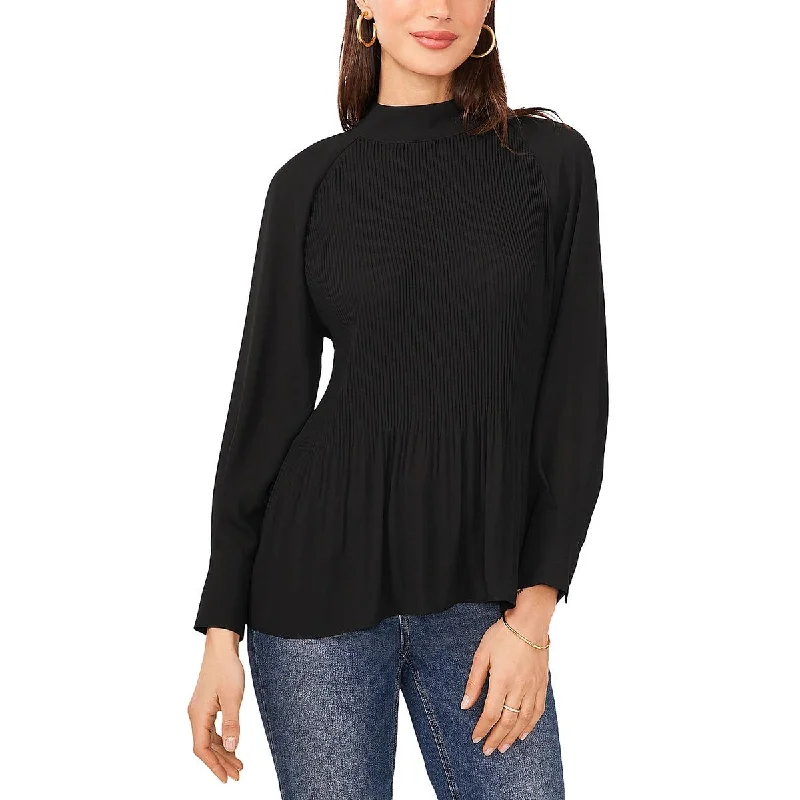 Overstock Vince Camuto Womens Pleated Evening Wear Pullover Top